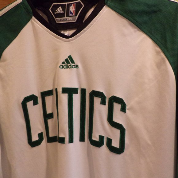 CELTICS BASKETBALL Long Sleeve White and Green Jersey-Adidas Clima365 - Large - Picture 2 of 9